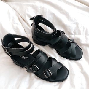 Strappy | Block Heeled | Sandals with Buckles